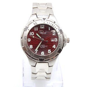Vintage BUM Equipment Watch Mens Silver Tone Chronograph Japan Quartz Movement